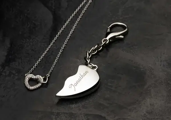 Personalised-bridesmaid-necklace-with-initials-and-wedding-date-in-sterling-silver Personalised bridesmaid necklace with initials and wedding date in sterling silver